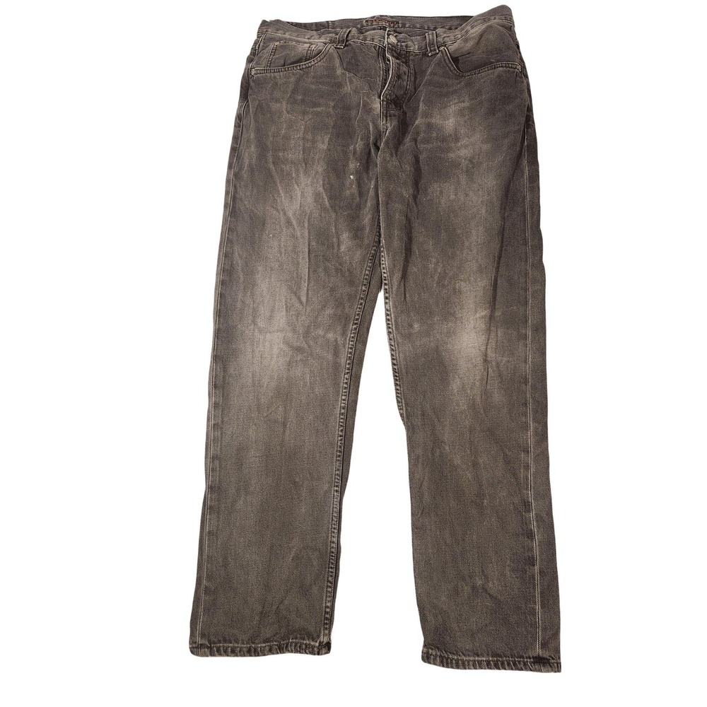 Nudie Jeans Co Steady Eddie II Jeans Mens 36x30 Charcoal Gray Black Change Denim